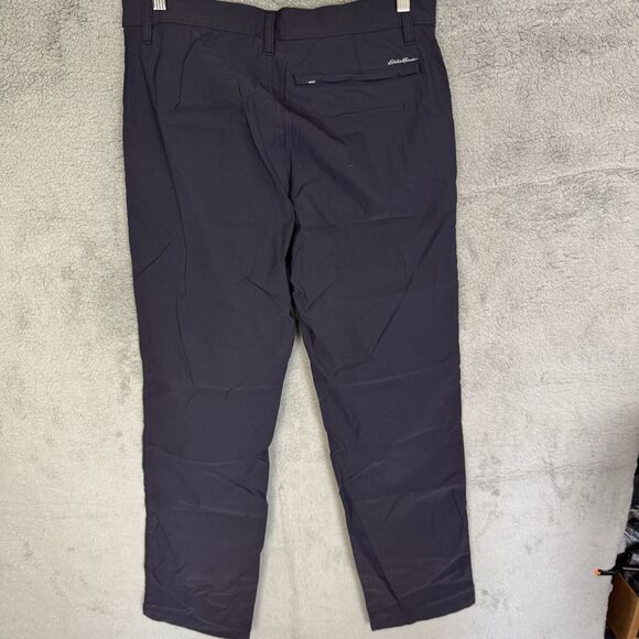 Eddie Bauer Tech Pants Mens 34x33 Blue Lightweight Performance Stretch Hiking - Picture 8 of 11